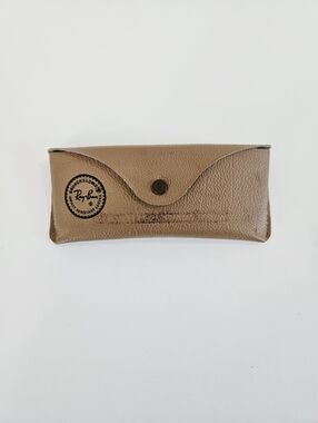 Vintage Ray-Ban Bausch & Lomb Brown Leather Fold Over Aviator Sunglasses Case